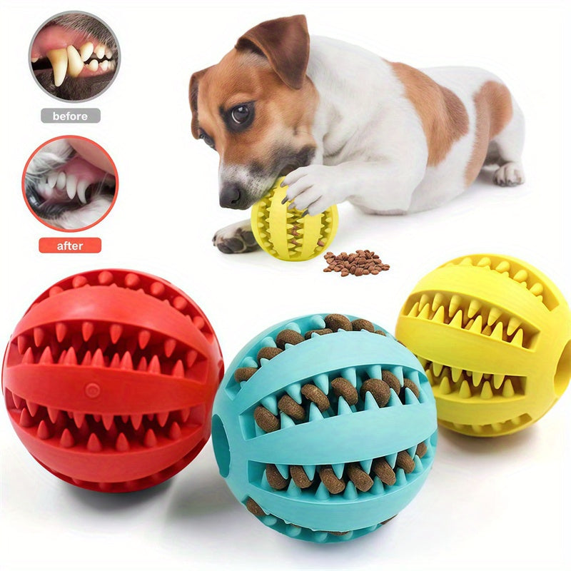 Two squishy rubber gel dog balls for fetch