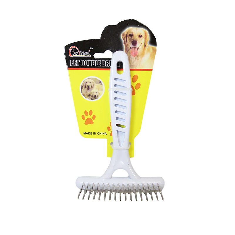 Metal pin grooming brush for dogs and cats, about 14 x 8 cm