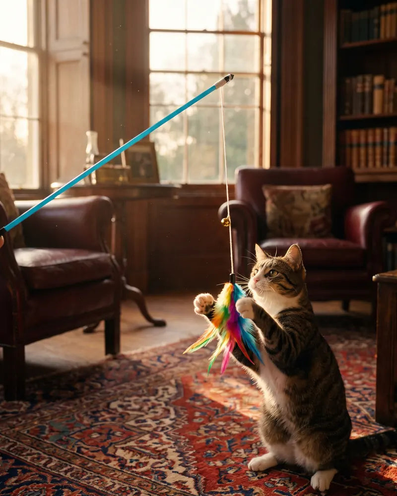 The Bell Wand That Gets Cats Moving — styled photograph